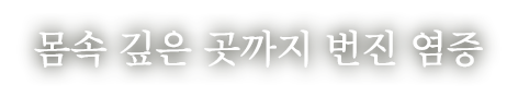 몸속 깊은 곳까지 번진 염증